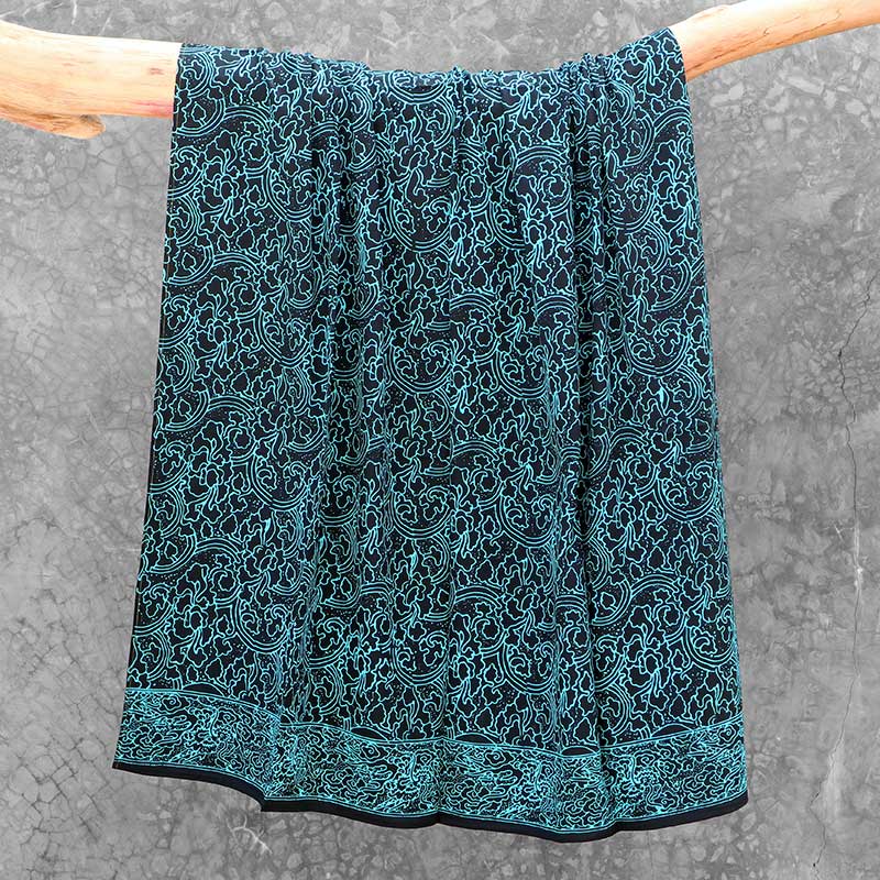 Batik Sarong Rayon Caribbean Clouds