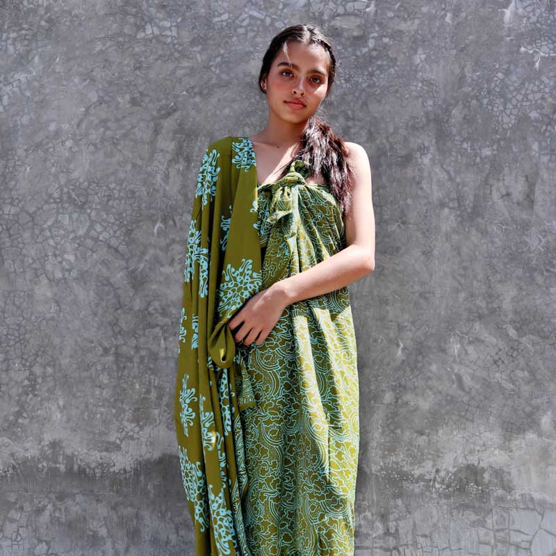 Batik Sarong Rayon Green Fizz - Bali