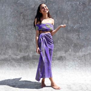 Batik Sarong Rayon Lavender Green