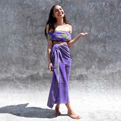 Batik Sarong – Rayon – Lavender Green