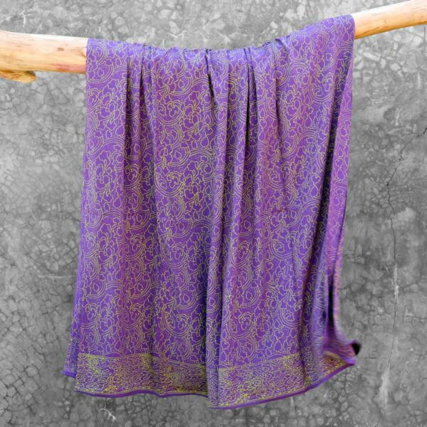 Batik Sarong Rayon Lavender Green Clouds