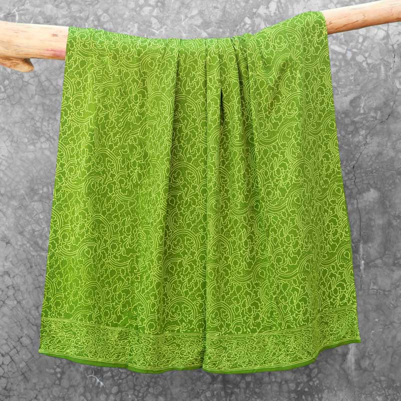 Batik Sarong Rayon Lime Delight Clouds