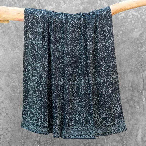 Batik Sarong Rayon Midnight African Swirl