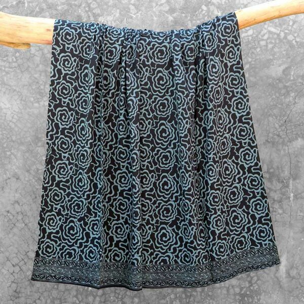 Batik Sarong Rayon Midnight Mim Flowers