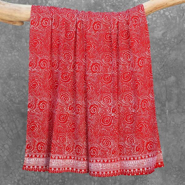 Batik Sarong Rayon Orange Surprise African Swirl