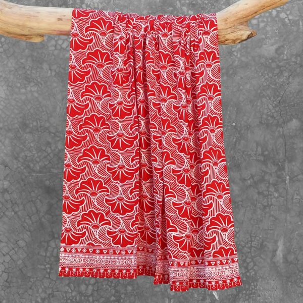 Batik Sarong Rayon Orange Surprise Wedding Flowers