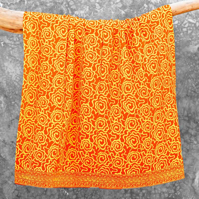 Batik Sarong Rayon Orangina Mim Flowers