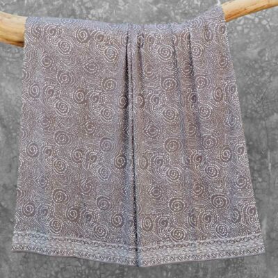 Batik Sarong Rayon Silver Slate African Swirl