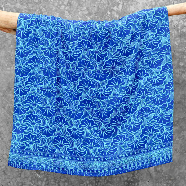 Batik Sarong Rayon Turquoise Blue Wedding Flowers