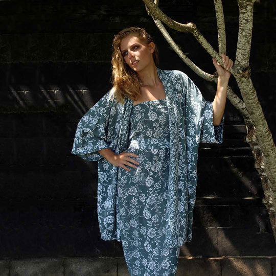 Lookbook Batik Resort Wear Clothing Kimono Jacket Sarong Wrap